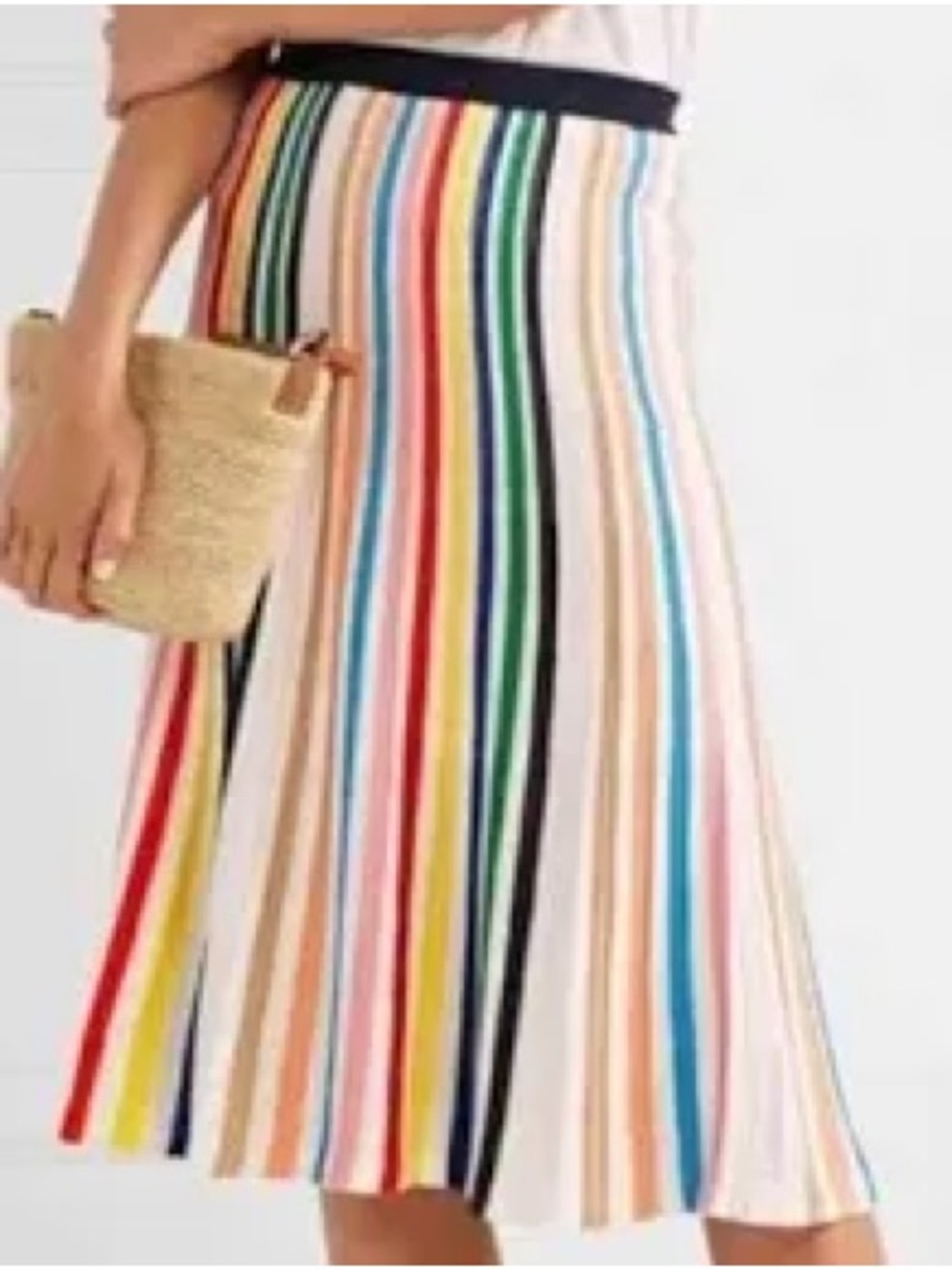 J. Crew Multicolor Striped A-Line Midi Skirt Size XS - EUC - Picture 2 of 4